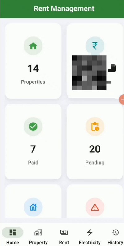 Rent app dashboard